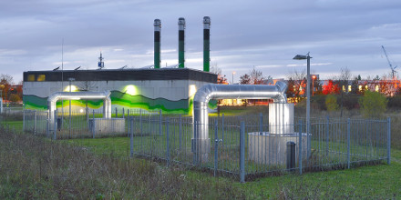 Muenchen setzt auf erneuerbare Energien: Die Geothermie-Anlage in Riem
