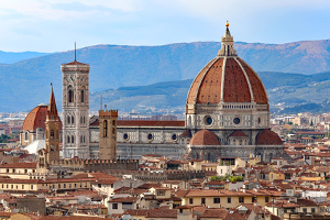 Ansicht von Florenz mit dem Dom im Zentrum